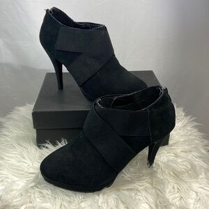 Mark by Avon Suede Zippered Booties with Foam Padding